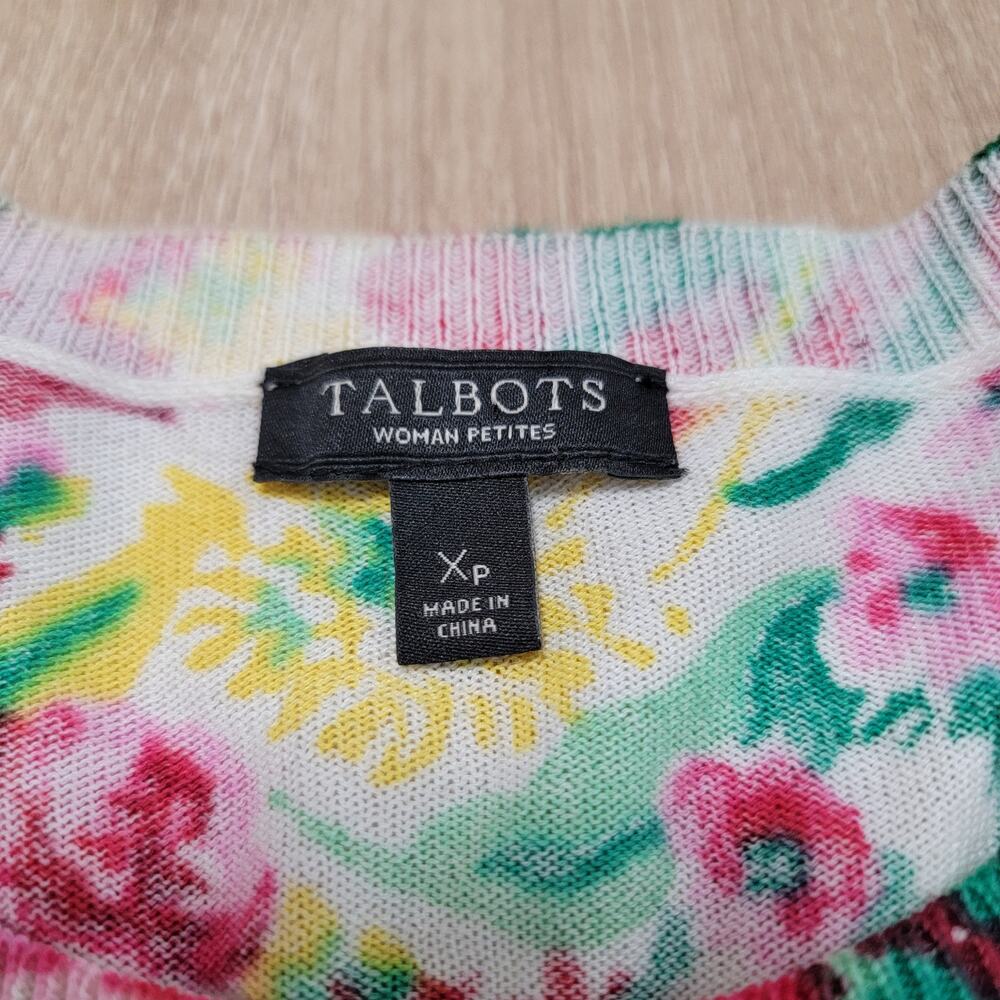 Talbots Floral Cardigan in Red, Green, Yellow, Pink - Picture 6 of 10
